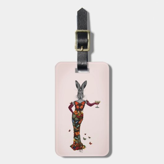 Étiquette À Bagage Robe papillon Rabbit 2 (Devant Vertical)