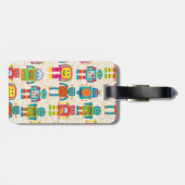 Étiquette À Bagage Robot coloré d'enfants (Dos horizontal)