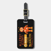 Étiquette À Bagage Robot d'alerte d'allergie personnalisé par (Devant Vertical)