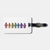Étiquette À Bagage Robots arc-en-ciel (Dos horizontal)