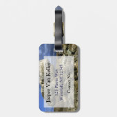 Étiquette À Bagage Roche de champignons (Dos Vertical)