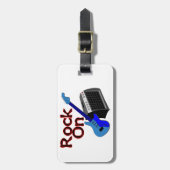 Étiquette À Bagage Roche sur la guitare et l'ampère (Devant Vertical)