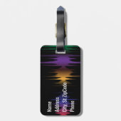 Étiquette À Bagage Rock and Roll Guitar Sound Wave (Dos Vertical)