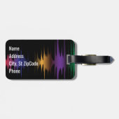 Étiquette À Bagage Rock and Roll Guitar Sound Wave (Dos horizontal)