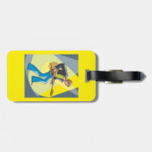 Étiquette À Bagage Rock Guitarist 70s Style Musician (Dos horizontal)