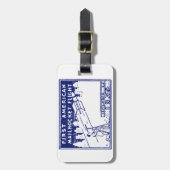 Étiquette À Bagage Rocket Mail américain 1935 (Devant Vertical)