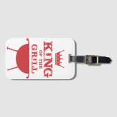 Étiquette À Bagage Roi Du Grill, Rouge (Devant Horizontal)