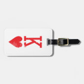 Étiquette À Bagage Roi et reine des couples de cartes de jeu de (Devant horizontal)