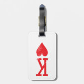 Étiquette À Bagage Roi et reine des couples de cartes de jeu de (Dos Vertical)