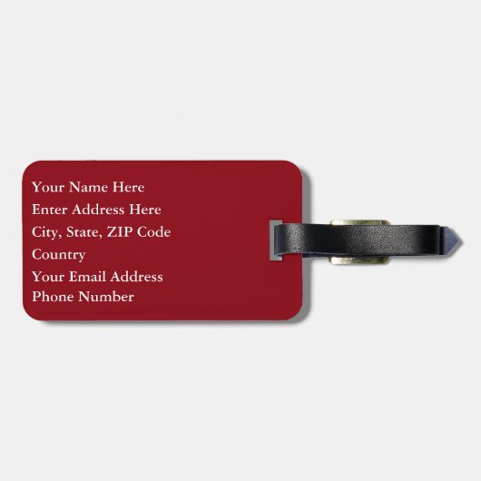 Étiquette À Bagage Romain (Dos horizontal)