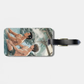 Étiquette À Bagage Romantique hiver onsen (Dos horizontal)