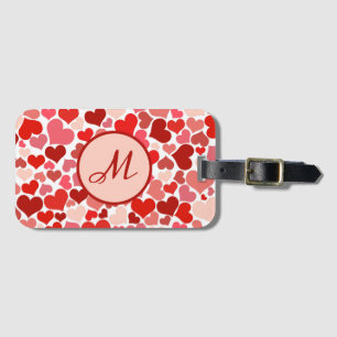 Étiquette À Bagage Romantique Rouge Rose Coeur Love Valentine Voyage