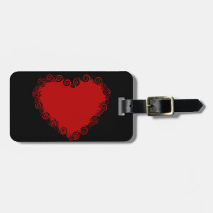 Étiquette À Bagage Romantique Valentine amour coeur rouge