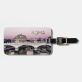 Étiquette À Bagage Rome Italie Castel Sant'Angelo Pont Sunset (Devant horizontal)