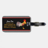 Étiquette À Bagage Rooster (Dos horizontal)