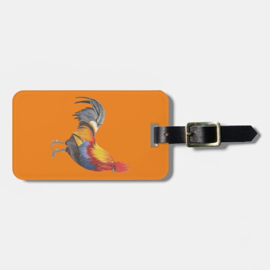 Étiquette À Bagage Rooster (Devant horizontal)