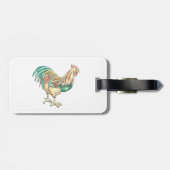 Étiquette À Bagage Rooster Art (Dos horizontal)