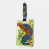 ÉTIQUETTE À BAGAGE ROOSTER COLORÉ BRILLANT (Dos Vertical)