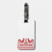Étiquette À Bagage Rooster cross-stitch (Dos Vertical)