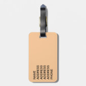 Étiquette À Bagage Rooster noir (Dos Vertical)