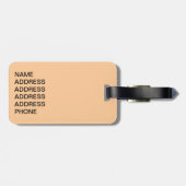 Étiquette À Bagage Rooster noir (Dos horizontal)