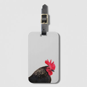 Étiquette À Bagage Rooster noir
