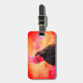 Étiquette À Bagage Rooster noir - Personnalisable (Devant Vertical)