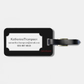 Étiquette À Bagage Rosa Gallica (Dos horizontal)