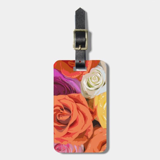 Étiquette À Bagage Rose (Devant Vertical)