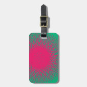 Étiquette À Bagage rose abstrait (Devant Vertical)