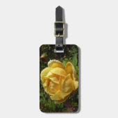 Étiquette À Bagage Rose anglaise jaune (Devant Vertical)