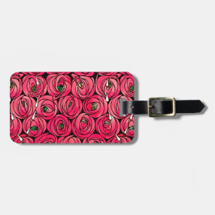 Étiquette À Bagage Rose Art Nouveau Rennie Macintosh Graphique