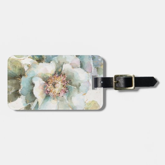 Étiquette À Bagage Rose bleu (Devant horizontal)