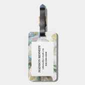 Étiquette À Bagage Rose bleu (Dos Vertical)