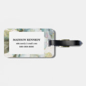 Étiquette À Bagage Rose bleu (Dos horizontal)