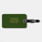 Étiquette À Bagage Rose de pêche en floraison personnalisé (Dos horizontal)