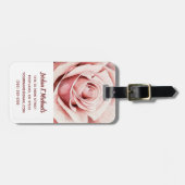 Étiquette À Bagage Rose de rose (Devant horizontal)