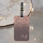 Étiquette À Bagage Rose en terre cuite or bleu Parties scintillant ro<br><div class="desc">Terracotta et or Rose - Blush Pink Sparkle Parties scintillant Monogramme Nom Bagage Bag. Cela rend le cadeau parfait pour 16 ans,  mariage,  douche nuptiale,  baby shower ou bachelorette pour quelqu'un voyageant dans le style.</div>