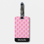 Étiquette À Bagage Rose Féministe (Dos Vertical)