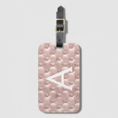 Étiquette À Bagage Rose Gold Bijoux Classic Monogramme Nom (Devant Vertical)
