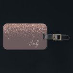 Étiquette À Bagage Rose Gold Blush rose fille Parties scintillant en<br><div class="desc">Rose Gold - Blush Pink Terracotta Étincelle Parties scintillant Monogramme Nom Bagage Bag. Cela rend le cadeau parfait pour 16 ans,  mariage,  douche nuptiale,  baby shower ou bachelorette pour quelqu'un décorant sa chambre dans le style.</div>