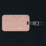 Étiquette À Bagage Rose Gold Blush rose fille Parties scintillant Mon<br><div class="desc">Rose Gold - Blush Pink Sparkle Parties scintillant Monogramme Nom Bagage Bag. Cela rend le cadeau parfait pour 16 ans,  mariage,  douche nuptiale,  baby shower ou bachelorette pour quelqu'un décorant sa chambre dans le style.</div>