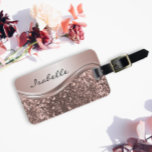 Étiquette À Bagage Rose Gold Faux Parties scintillant Bling Métal per<br><div class="desc">Cette conception peut être personnalisée dans la zone fournie en modifiant la photo et/ou le texte. Vous pouvez également le customiser en cliquant sur Personnaliser ce Modèle, puis en choisissant l'option cliquer pour customiser et supprimer ou modifier la couleur de l'arrière - plan, ajouter du texte, modifier la couleur ou...</div>