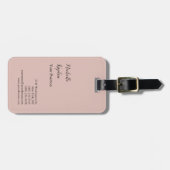 Étiquette À Bagage Rose Gold Modern Professional Exclusive (Devant horizontal)