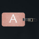 Étiquette À Bagage Rose Gold Pink Sparkle Parties scintillant Nom du<br><div class="desc">Rose Gold - Blush Pink Sparkle Parties scintillant Monogramme Nom et étiquette initiale de bagage. Cette étiquette de sac est parfaite pour le retour à l'école, le travail ou le voyage. Le Blush Pink Luggage Tag fait également une grande faveur pour les mariages, anniversaires, douches nuptiales, lunes de miel ou...</div>