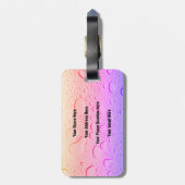 Étiquette À Bagage Rose Gold Pink Water Drops Ombre Custom Modern (Dos Vertical)
