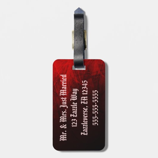 Étiquette À Bagage Rose gothique (Dos Vertical)