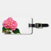 Étiquette À Bagage Rose Hydrangea rose fleur rose rose floral (Devant horizontal)