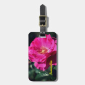 Étiquette À Bagage Rose In Full Bloom Close Up Personalized (Devant Vertical)