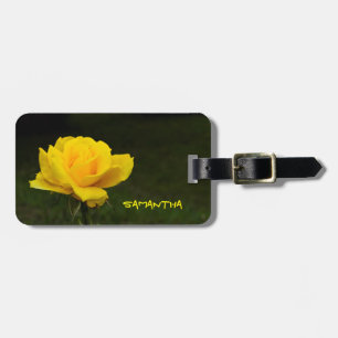 Étiquette À Bagage Rose jaune